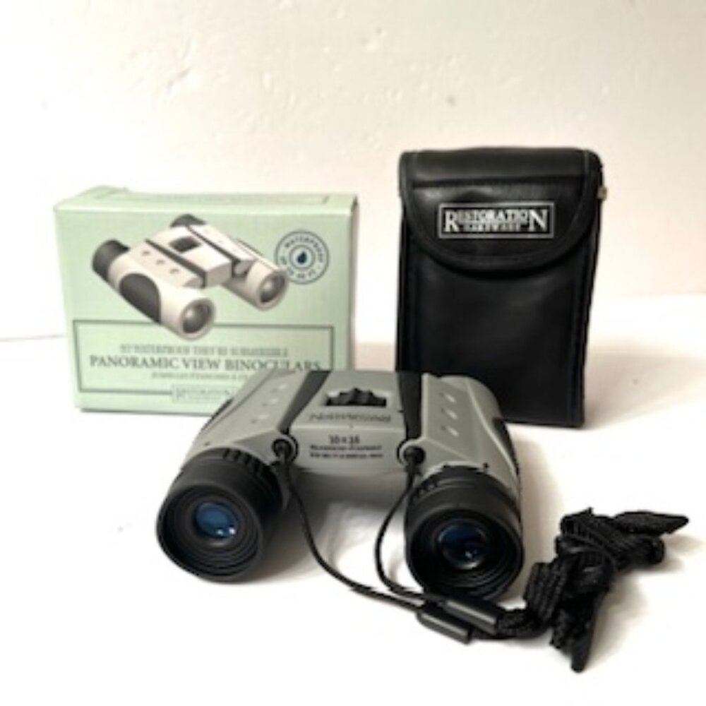 Restoration Hardware Panoramic View Binoculars, Waterproof ( New )
